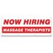 Signmission Now Hiring Massage Therapists Banner Apply Inside Accepting Application Single Sided B-96-30276 - alternate 1